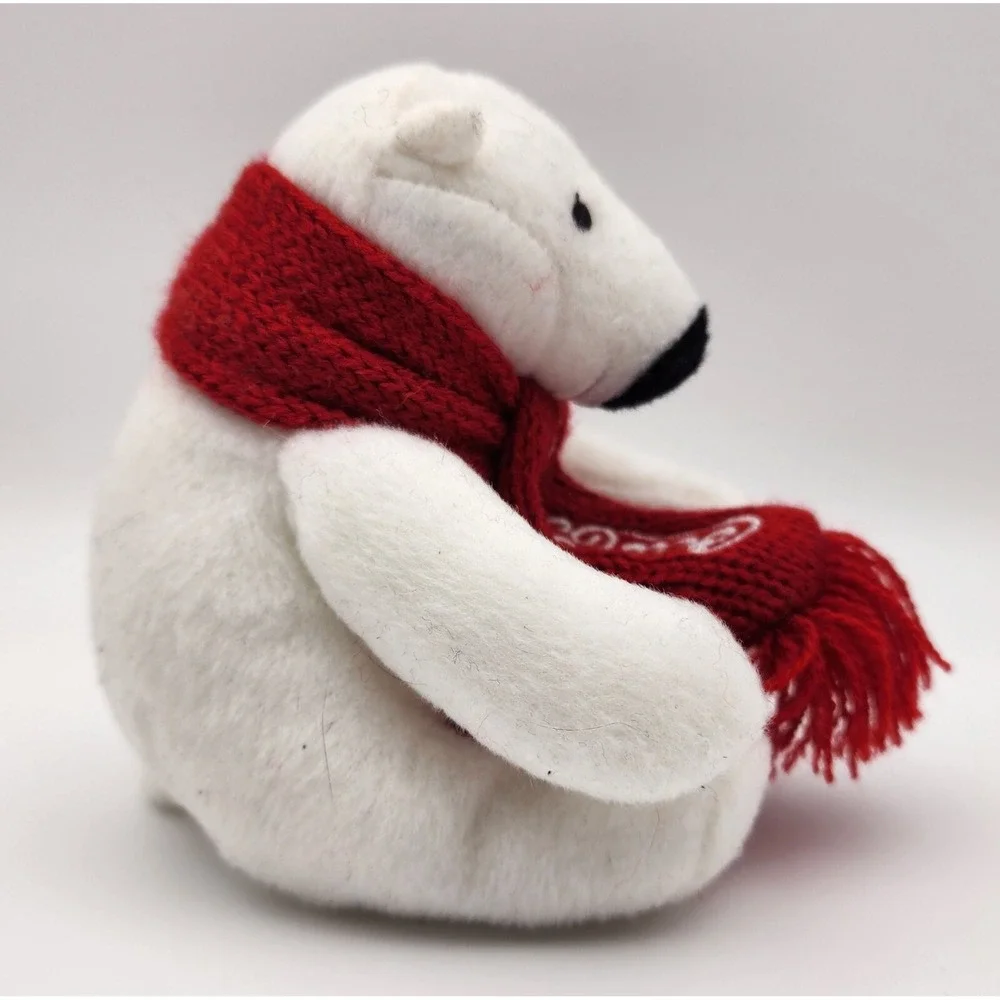 Coca-Cola White Polar‎ Bear Red Scarf 4